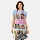 Foto Collage Roze Monogram Schort (Gedragen)