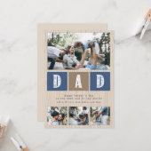 Foto Collage Rustic Wood Pattern Vaderdag Kaart (Voorkant / Achterkant in situ)