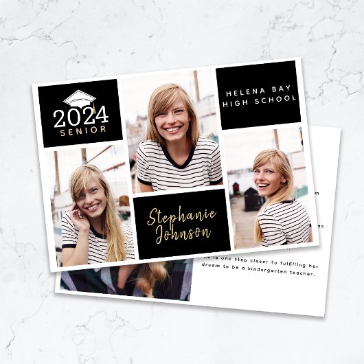 Foto Collage Senior Afstuderen Aankondiging