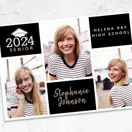 Foto Collage Senior Afstuderen Aankondiging