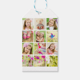 Foto Collage Sjabloon Aangepast Cadeaulabel