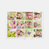 Foto Collage Sjabloon Aangepast Fleece Deken (Voorkant (Horizontaal))