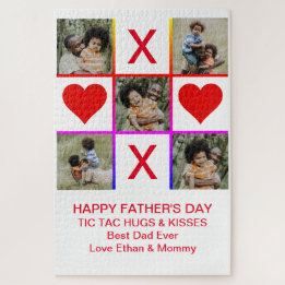 Foto Collage Tic Tac Toe Hugs Kisses Fathers LG Legpuzzel