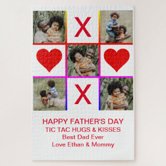 Foto Collage Tic Tac Toe Hugs Kisses Fathers LG Legpuzzel