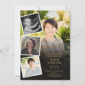 Foto-collage uitvaart rouwkaart programmaboek kaart (Voorkant)