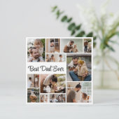Foto Collage Vaderdag Beste vader ooit Kaart (Staand voorkant)