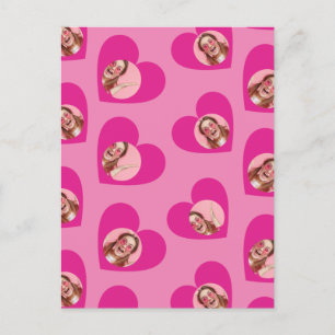Foto Collage Valentijnsdag Hearts Roze Briefkaart