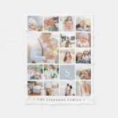 Foto-collage van Fog Gray Fleece Deken (Voorkant)
