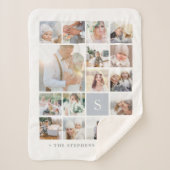 Foto-collage van Fog Gray Sherpa Deken (Voorkant)