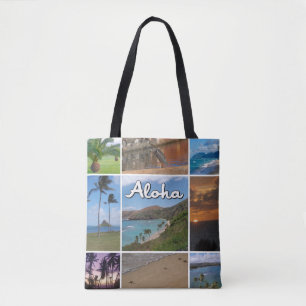 Foto Collage van Oahu, canvas tas Hawaii