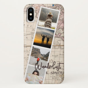 Foto Collage van reisherinneringen. Wanderlust. iPhone X Hoesje
