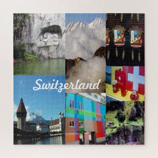 Foto-collage van Zwitserland Legpuzzel (Verticaal)