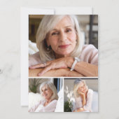 Foto-collage viering van het leven bloemrijke rouw kaart (Achterkant)