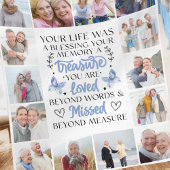 Foto Collage Vlinder Memorial Quote Fleece Deken