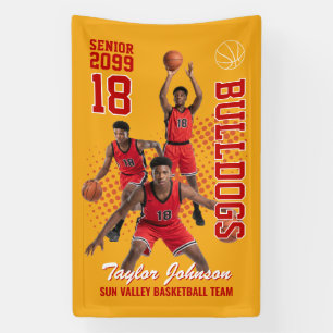 Foto-collage voor senior basketballer Sport Spandoek