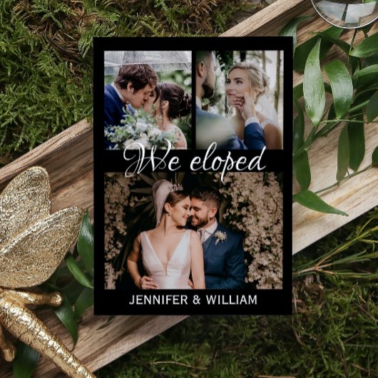 Foto Collage We hebben de aankondiging van het huw