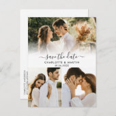 Foto Collage Wedding Save the Date Briefkaarten (Voorkant / Achterkant)