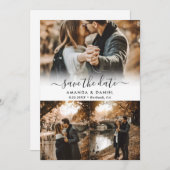 Foto Collage Wedding Save the Date Kaarten (Voorkant / Achterkant)