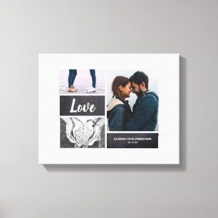 Foto Collage Wedding Sign. and for Signatnatans Canvas Afdruk