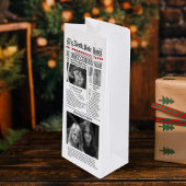 Foto: Collage Whimsical Kerstmis Holiday Wijn Cadeautas