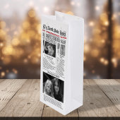 Foto: Collage Whimsical Kerstmis Holiday Wijn Cadeautas