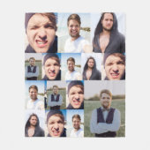 Foto Collage zette je gezicht op een Fleece Deken (Voorkant)