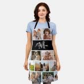 Foto Collage Zwarte Monogram Schort (Gedragen)