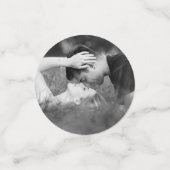 Foto confetti bruiloft marine en gouden tafel deco (Kleine voorkant)