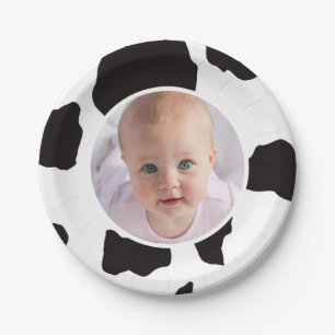 Foto Cow Print Verjaardag Papieren Bordje
