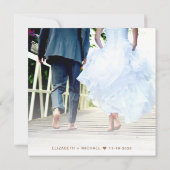 Foto Crème Bruiloftsreceptie 'Happily Ever After' Kaart (Achterkant)