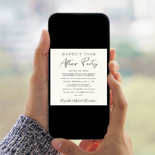 Foto Crème Ontvangst Na De Bruiloft Kaart