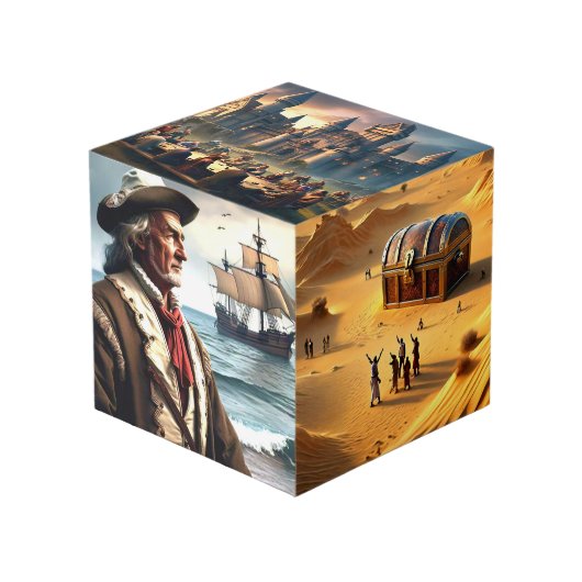 Foto Cube Gift Box Geschiedenis lay-outs Kubus (Voorkant hoekig)