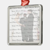 Foto: Custom Square Silver Wedding Ornament (Links)