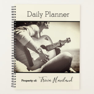 Foto Dagelijkse Planner Vrouwelijke Gitariste HAMb