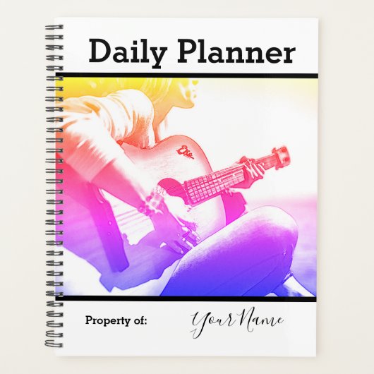 Foto Daily Planner Vrouw Guitar Player HAMbWG (Voorkant)