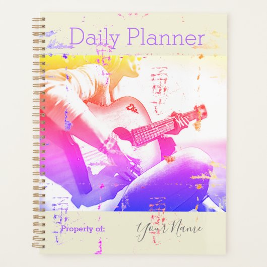 Foto Daily Planner Vrouw Guitar Player HAMbWG (Voorkant)