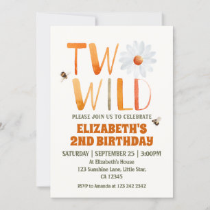 Foto Daisy Two Wild 2ND Birthday Meisje Kaart