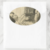 foto Dames Ovale Sticker (Tas)