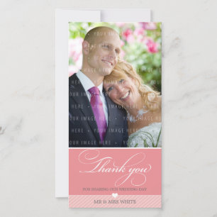 FOTO DANK JE WEL lief letter elegant schrifttype k Bedankkaart