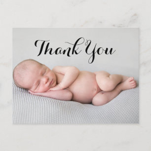Foto Dank u Baby Geboorteaankondiging Briefkaart