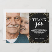 Foto Dank u Black Gold Bedankkaart (Voorkant)