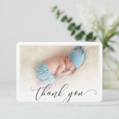 FOTO DANK U moderne kalligrafie script schrijven Bedankkaart (Staand voorkant)