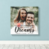 Foto Dank u ouders van de bruid bruiloft Canvas Afdruk (Insitu (Houten vloer))