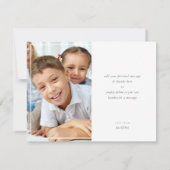 FOTO DANKJEWEL modern ombre koningsblauw Bedankkaart (Achterkant)