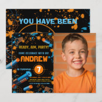 Foto Dart Party Verjaardag Uitnodiging | Dart Pist