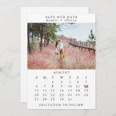 Foto: Date Calendar opslaan Save The Date (Voorkant / Achterkant)