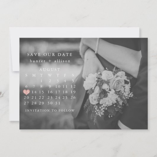 Foto: Date Calendar opslaan Save The Date (Voorkant)