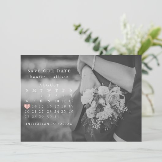 Foto: Date Calendar opslaan Save The Date (Staand voorkant)