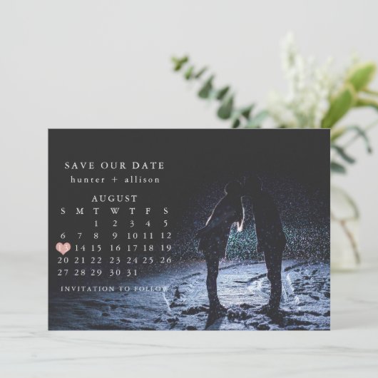 Foto: Date Calendar opslaan Save The Date (Staand voorkant)