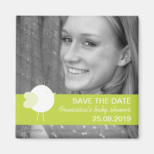 Foto: Date Fridge Magnets Baby showers opslaan Magneet